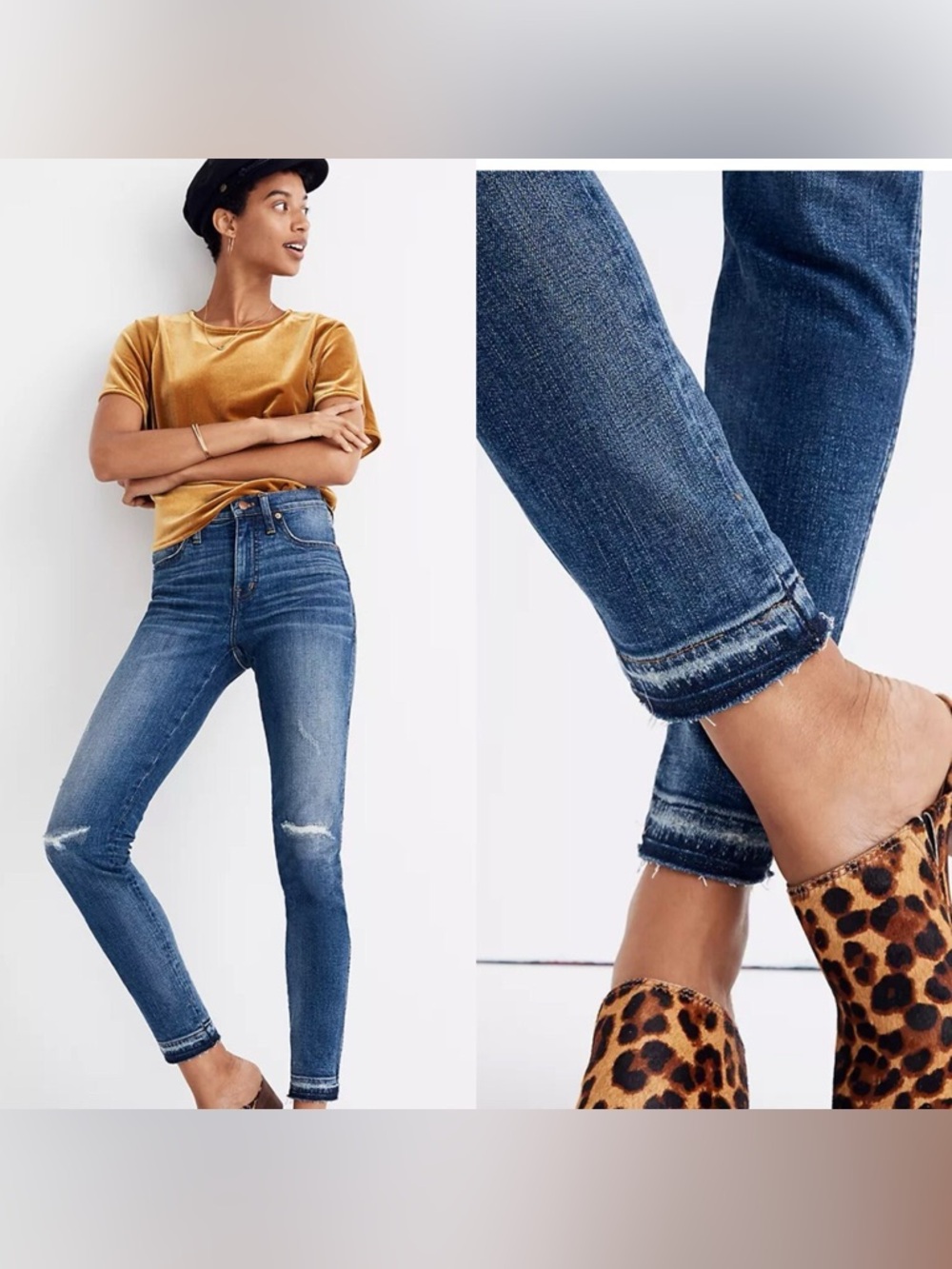 Madewell 9” High Rise Skinny Jeans in Medium Blue Wash Size 24